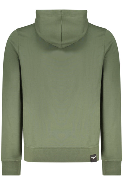 MILITARY ACADEMY HERREN-SWEATSHIRT MIT REISSVERSCHLUSS, GRÜN