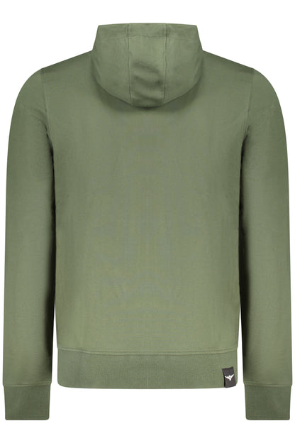 Grünes Herren-Sweatshirt mit Reißverschluss der Militärakademie