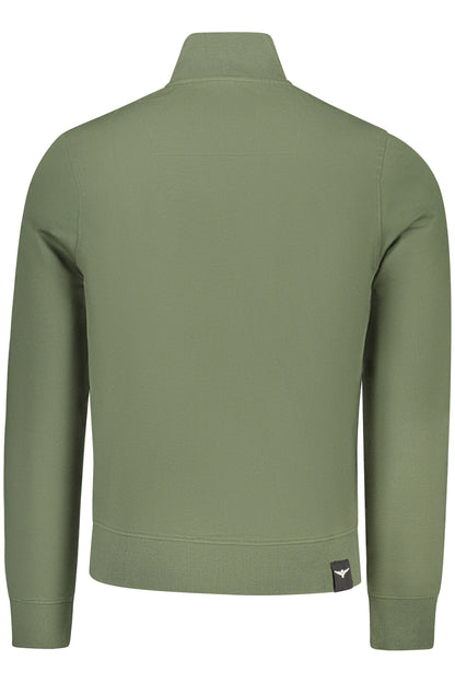 MILITARY ACADEMY HERREN-SWEATSHIRT MIT REISSVERSCHLUSS, GRÜN