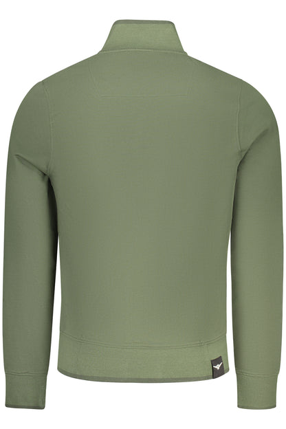 MILITARY ACADEMY HERREN-SWEATSHIRT MIT REISSVERSCHLUSS, GRÜN