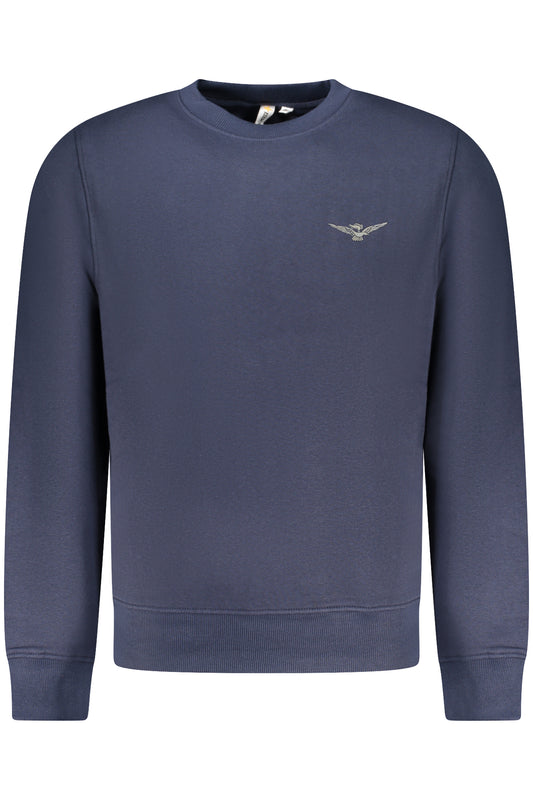 MILITARY ACADEMY HERREN-SWEATSHIRT MIT REISSVERSCHLUSS, BLAU