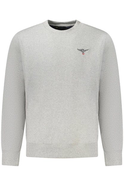 MILITARY ACADEMY HERREN-SWEATSHIRT MIT REISSVERSCHLUSS, GRAU