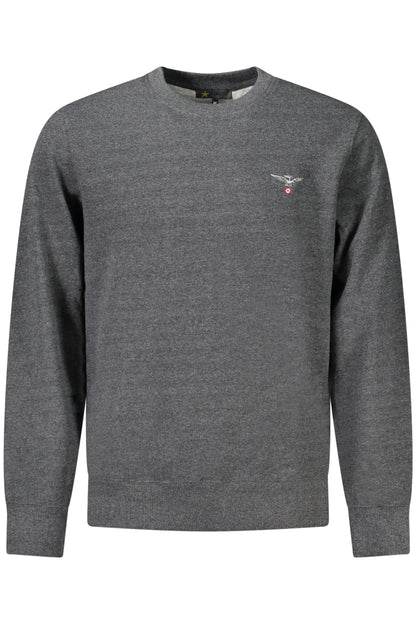 MILITARY ACADEMY HERREN-SWEATSHIRT MIT REISSVERSCHLUSS, GRAU