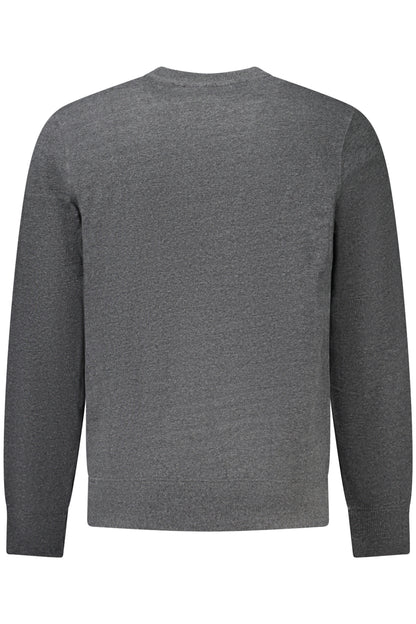 MILITARY ACADEMY HERREN-SWEATSHIRT MIT REISSVERSCHLUSS, GRAU