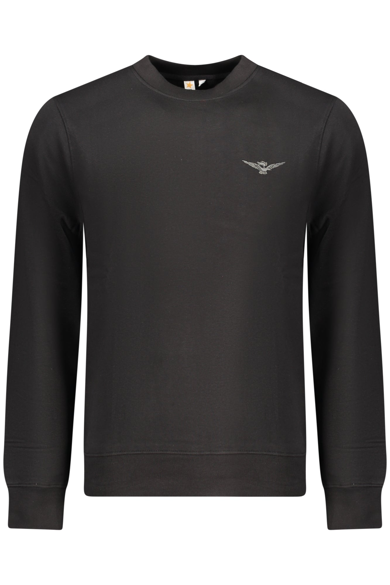 Schwarzes Herren-Sweatshirt mit Reißverschluss der Militärakademie