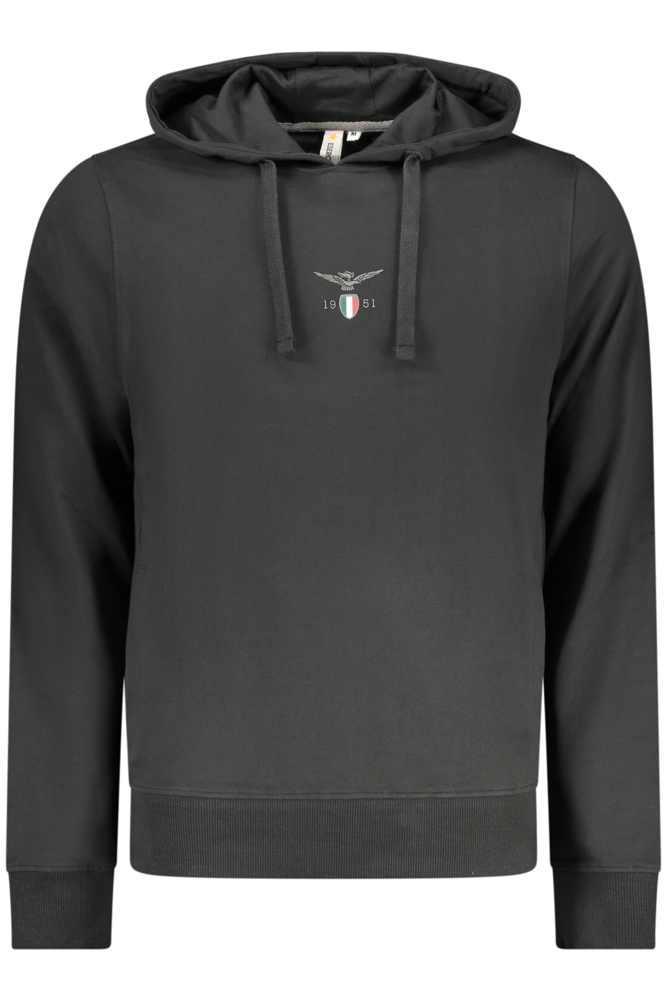 Schwarzes Herren-Sweatshirt mit Reißverschluss der Militärakademie