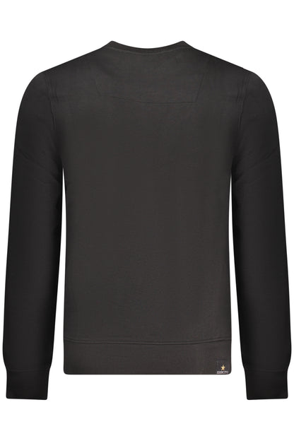 Schwarzes Herren-Sweatshirt mit Reißverschluss der Militärakademie