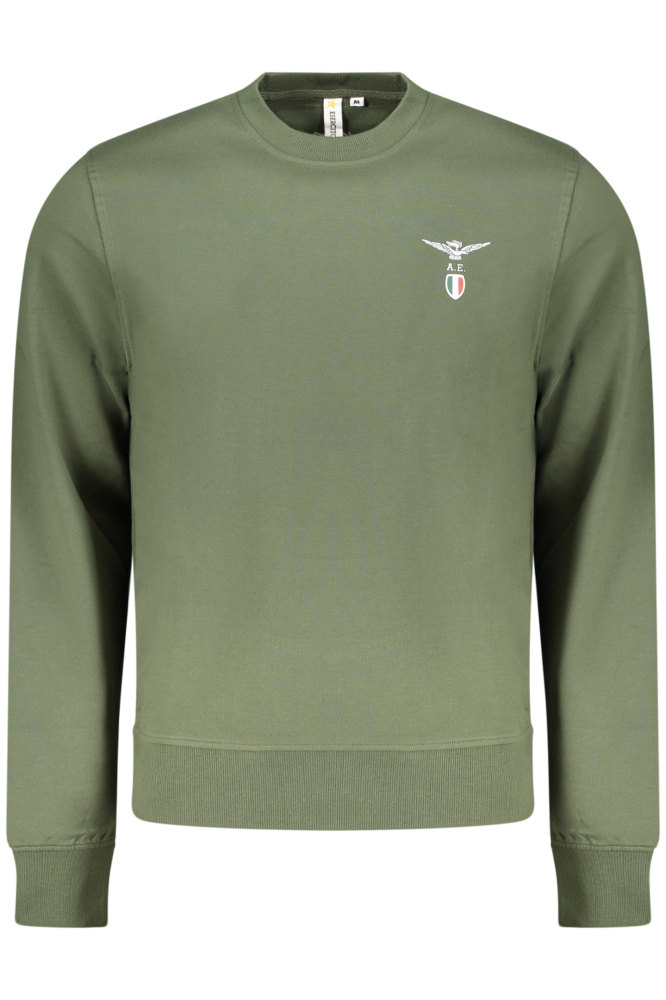 MILITARY ACADEMY HERREN-SWEATSHIRT MIT REISSVERSCHLUSS, GRÜN