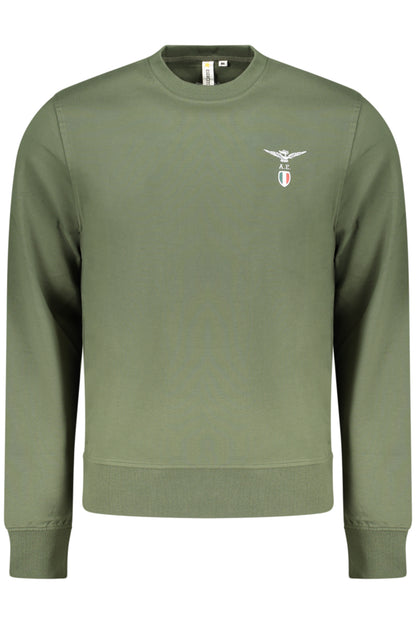 MILITARY ACADEMY HERREN-SWEATSHIRT MIT REISSVERSCHLUSS, GRÜN