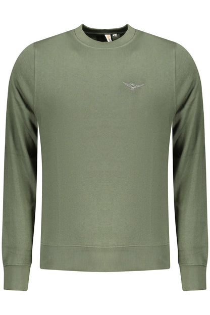 MILITARY ACADEMY HERREN-SWEATSHIRT MIT REISSVERSCHLUSS, GRÜN