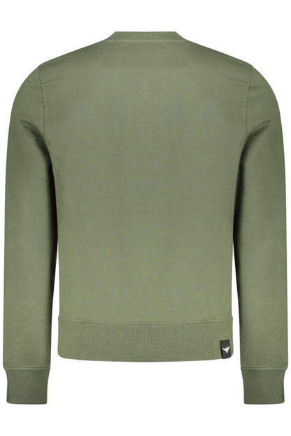 MILITARY ACADEMY HERREN-SWEATSHIRT MIT REISSVERSCHLUSS, GRÜN