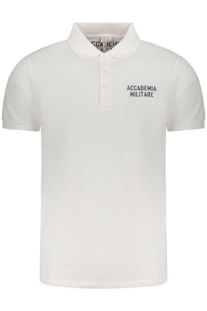 MILITARY ACADEMY HERREN KURZARM-POLO WEISS