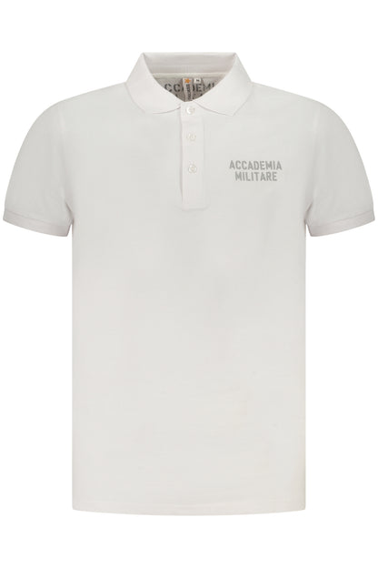 MILITARY ACADEMY HERREN KURZARM-POLO WEISS