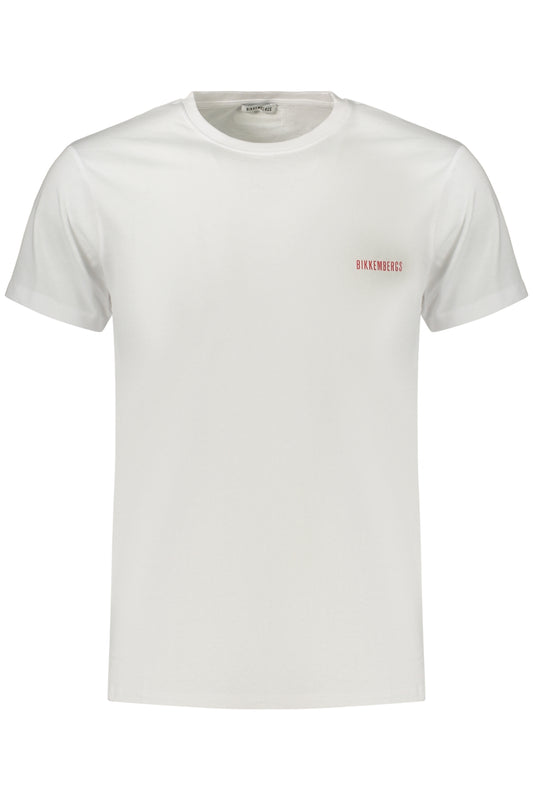 BIKKEMBERGS Herren Kurzarm-T-Shirt Weiß
