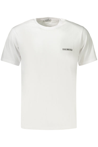 BIKKEMBERGS Herren Kurzarm-T-Shirt Weiß