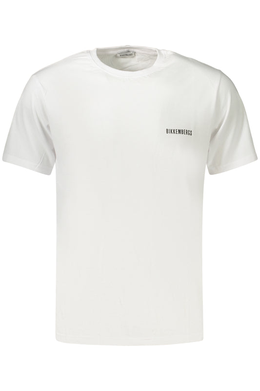 BIKKEMBERGS Herren Kurzarm-T-Shirt Weiß