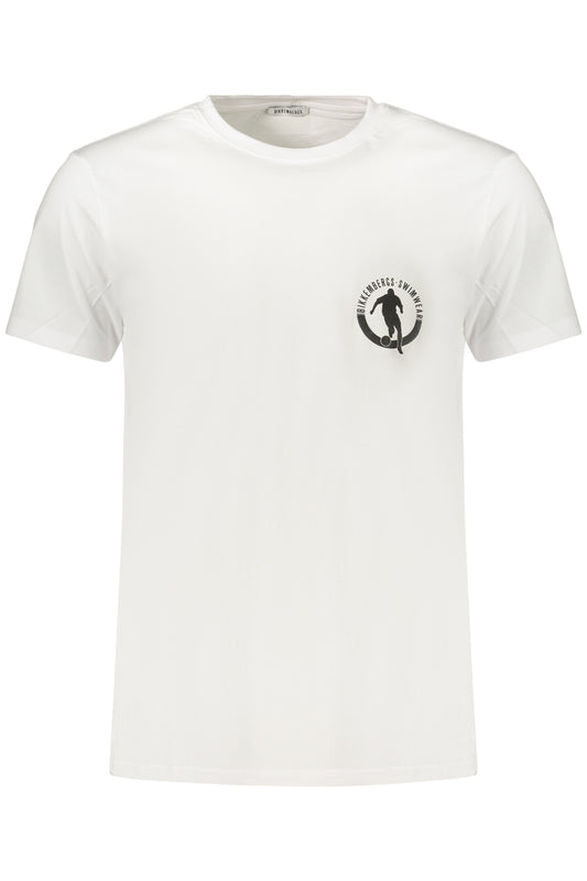 BIKKEMBERGS Herren Kurzarm-T-Shirt Weiß