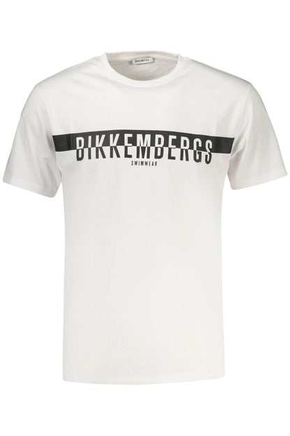 BIKKEMBERGS Herren Kurzarm-T-Shirt Weiß