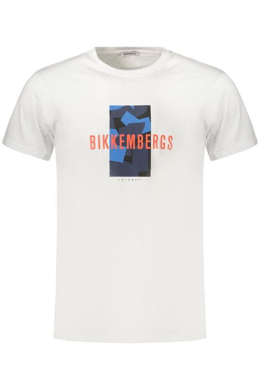 BIKKEMBERGS Herren Kurzarm-T-Shirt Weiß