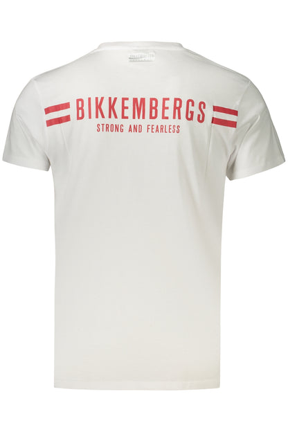 BIKKEMBERGS Herren Kurzarm-T-Shirt Weiß