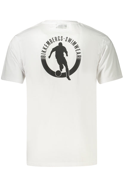 BIKKEMBERGS Herren Kurzarm-T-Shirt Weiß