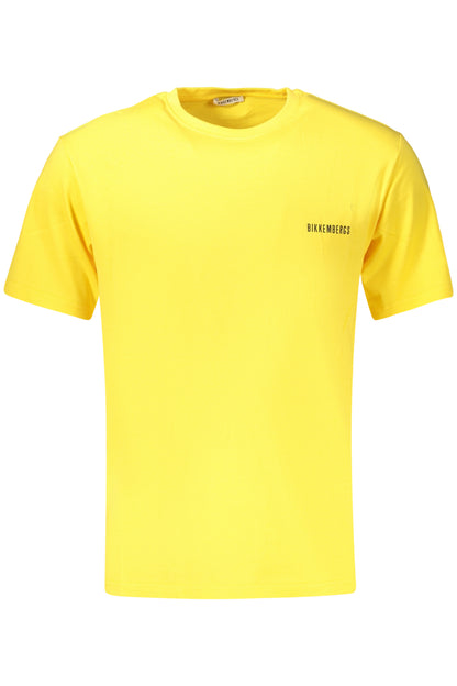 BIKKEMBERGS Herren Kurzarm-T-Shirt Gelb