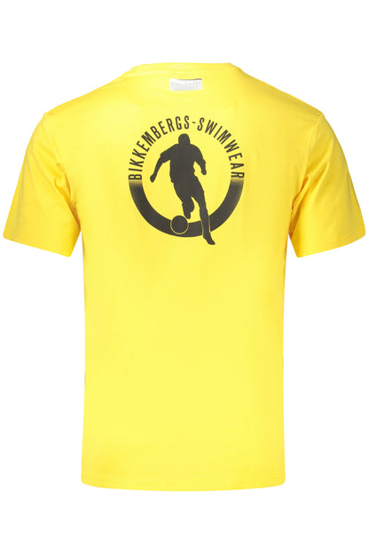 BIKKEMBERGS Herren Kurzarm-T-Shirt Gelb