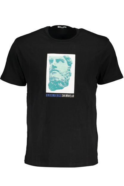 BIKKEMBERGS HERREN-KURZARM-T-SHIRT SCHWARZ