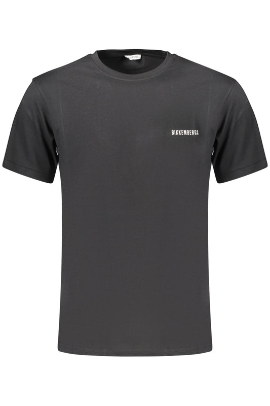 BIKKEMBERGS Herren Kurzarm-T-Shirt Schwarz