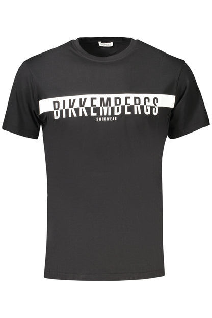 BIKKEMBERGS Herren Kurzarm-T-Shirt Schwarz