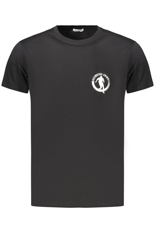 BIKKEMBERGS Herren Kurzarm-T-Shirt Schwarz