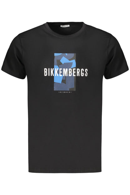 BIKKEMBERGS Herren Kurzarm-T-Shirt Schwarz