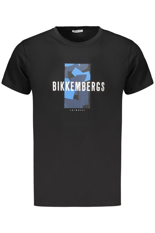 BIKKEMBERGS Herren Kurzarm-T-Shirt Schwarz
