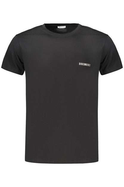BIKKEMBERGS Herren Kurzarm-T-Shirt Schwarz
