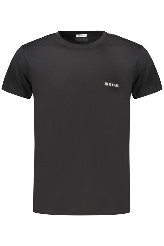 BIKKEMBERGS Herren Kurzarm-T-Shirt Schwarz