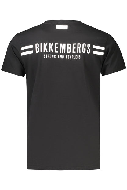 BIKKEMBERGS Herren Kurzarm-T-Shirt Schwarz