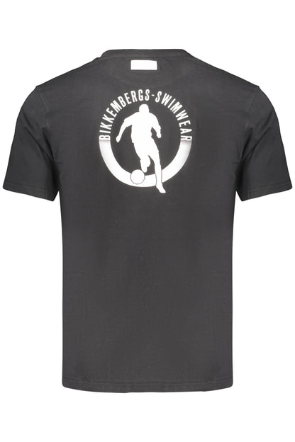 BIKKEMBERGS Herren Kurzarm-T-Shirt Schwarz