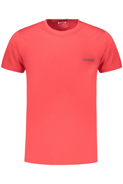 BIKKEMBERGS Herren-Kurzarm-T-Shirt, Rot