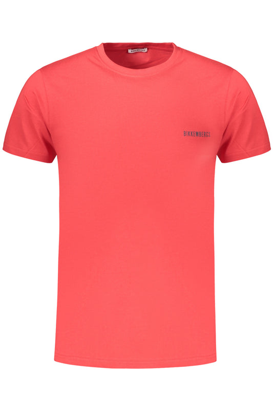 BIKKEMBERGS Herren-Kurzarm-T-Shirt, Rot