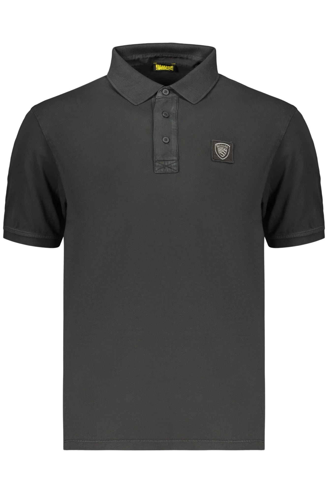BLAUER APPAREL Herren-Poloshirt mit kurzen Ärmeln, Schwarz