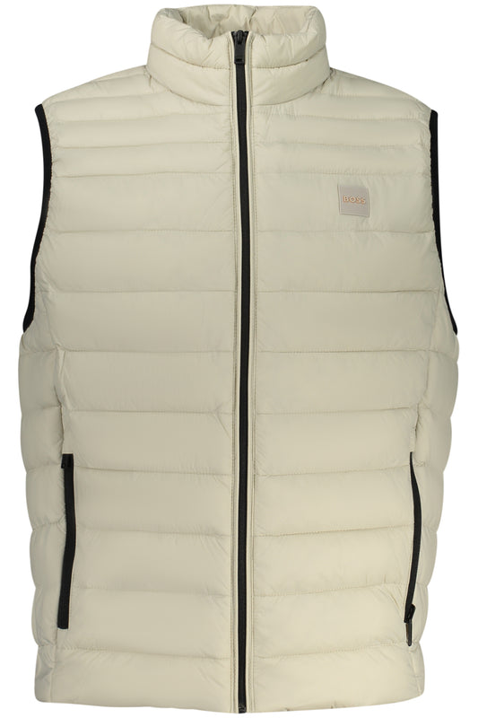 BOSS HERREN-JACKE, BEIGE, ÄRMELLOS