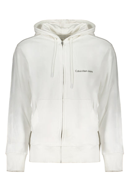 CALVIN KLEIN WEISSES REISSVERSCHLUSS-SWEATSHIRT FÜR HERREN