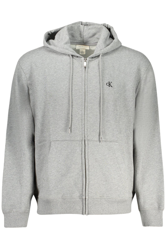 CALVIN KLEIN Herren-Sweatshirt mit Reißverschluss, Grau