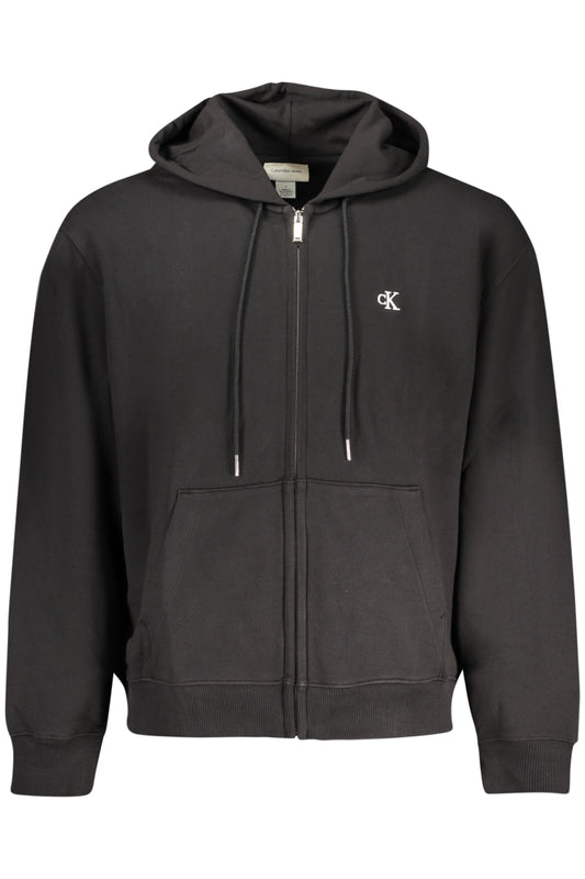 CALVIN KLEIN HERREN SCHWARZES SWEATSHIRT MIT REISSVERSCHLUSS