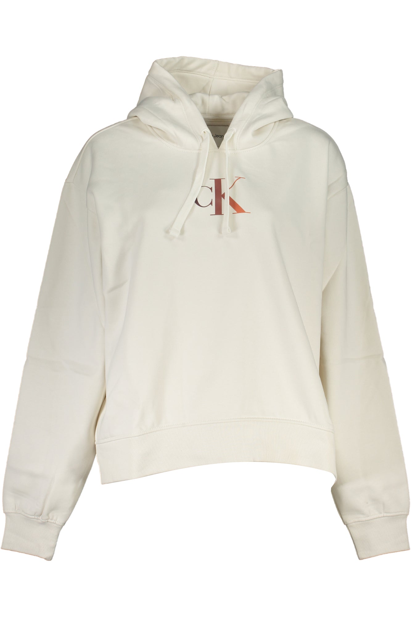 CALVIN KLEIN DAMEN-SWEATSHIRT MIT REISSVERSCHLUSS WEISS