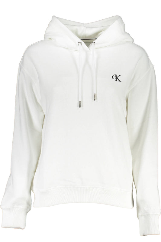 CALVIN KLEIN DAMEN-SWEATSHIRT MIT REISSVERSCHLUSS WEISS