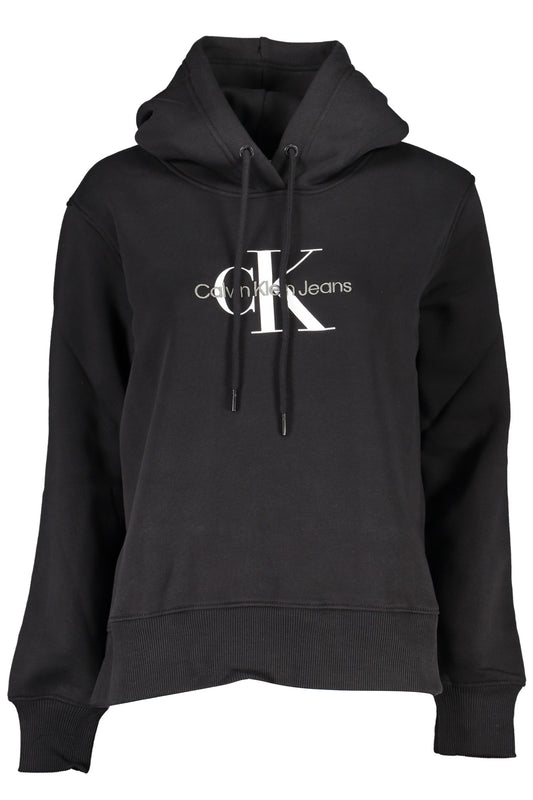 CALVIN KLEIN DAMEN-SWEATSHIRT MIT REISSVERSCHLUSS SCHWARZ