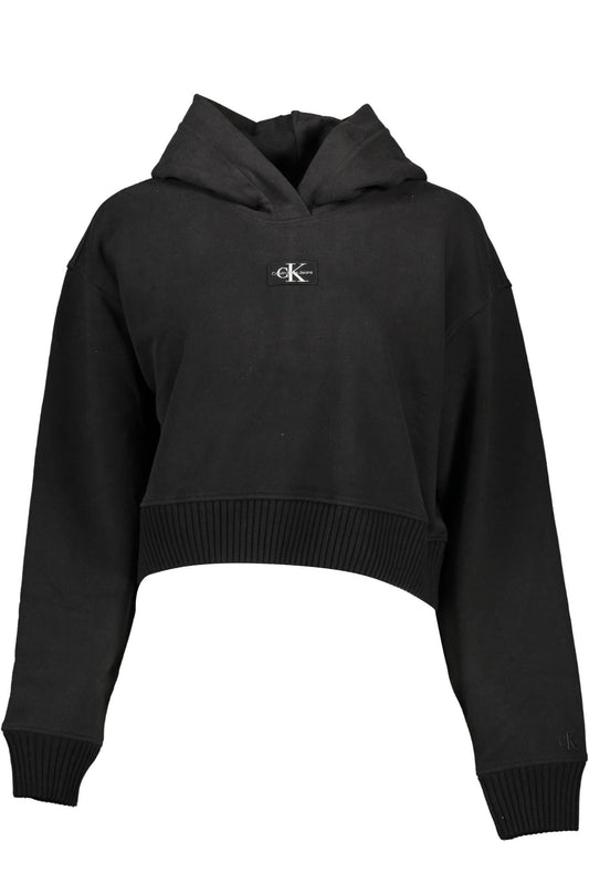 CALVIN KLEIN DAMEN SWEATSHIRT OHNE REISSVERSCHLUSS SCHWARZ