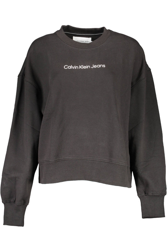 CALVIN KLEIN DAMEN-SWEATSHIRT MIT REISSVERSCHLUSS SCHWARZ