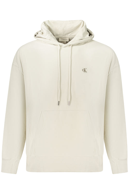 CALVIN KLEIN HERREN-SWEATSHIRT MIT ZIP, BEIGE